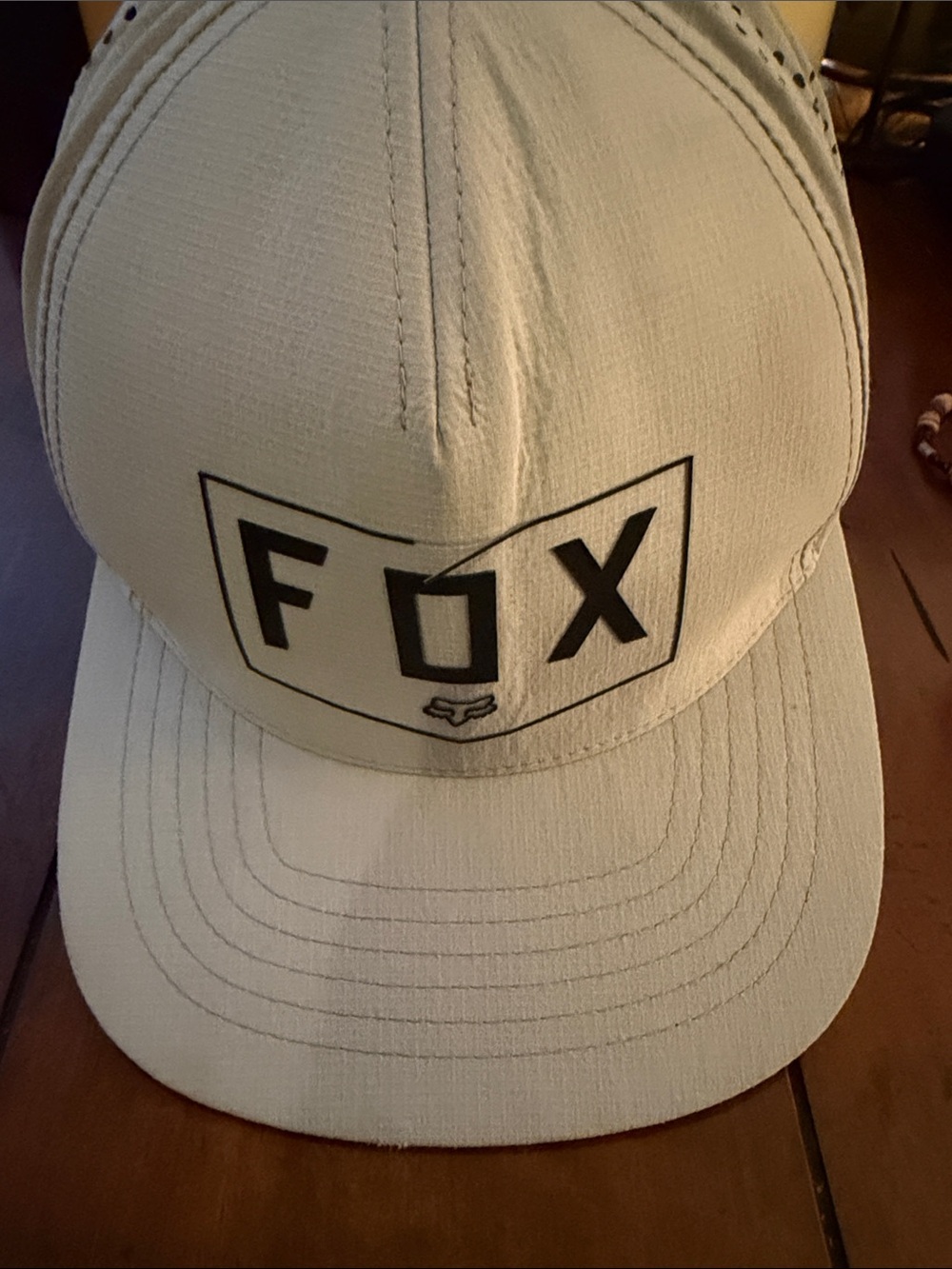 Fox Beige Trucker Hat with Black Logo